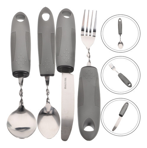 . Talheres De Viagem Parkinson's Spoon Fork Utensílio Para