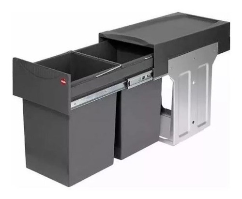 Imagen 2 de 5 de Cubo Cesto Residuos Doble 2 X15 L Cod.hafele 502.70.252 Extr