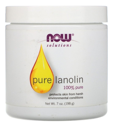 Now Foods, Solutions, Lanolina Pura, 7 Oz (198 G) Sin sabor