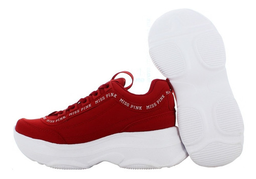 Imagen 4 de 6 de Miss Pink Tenis Urbano Rojo Para Mujer