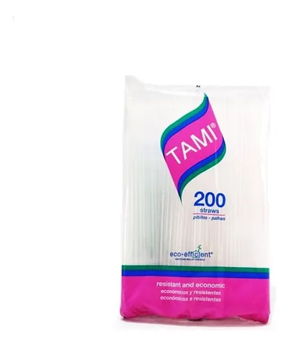 Pitillo Tami 25cm 12 Paq X 200und