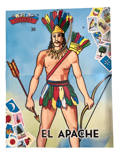 1 Selfie Prop Para Fiesta De Loteria (diseño De El Apache)