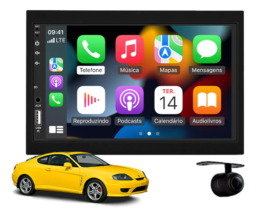 Central Multimidia Apple Carplay Hyundai Tiburon