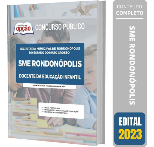 Apostila Sme Rondonópolis Mt 2023 Docente Da Educação