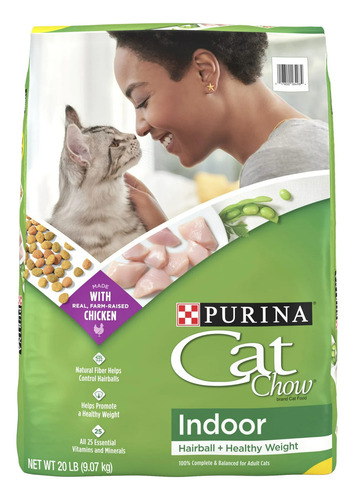 Purina Cat Chow Alimento Seco Para Gatos Indoor Pollo 20 Lb