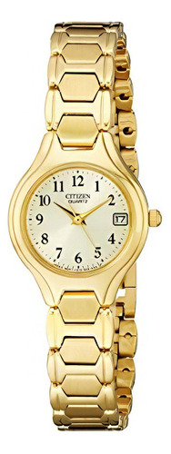 Reloj Mujer Citizen Eu2252-56p Cuarzo Pulso Dorado En Acero 