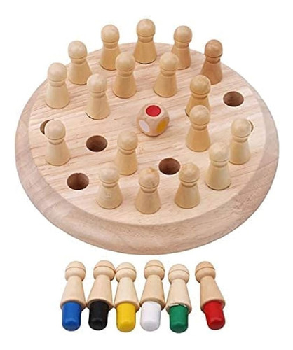 Juego Memoria Madera Memory Chess Didactico Montessori