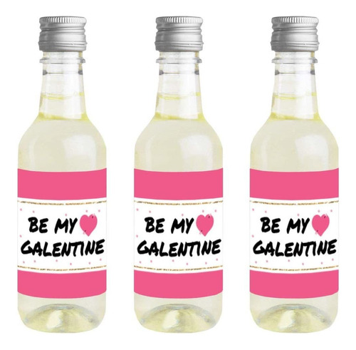 Be My Galentine - Mini Etiquetas Adhesivas Para Botella...
