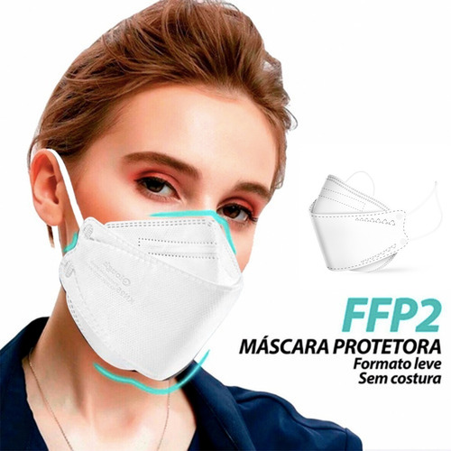 Imagem 1 de 5 de Kit 100 Máscaras Respiratória N95 Kn95 Pff2 3d Preta 3m Peix