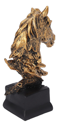 Ornamento De Estatua De Cabeza De Caballo Anillo De Escultur