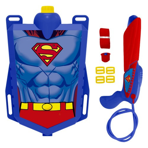 Mochila De Carga Con Pistola Lanza Agua Superman 8545