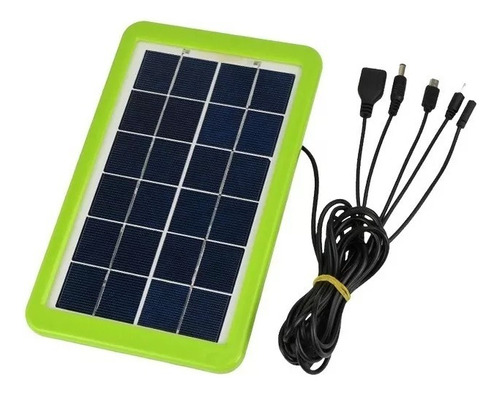 Placa Solar 6v 3w Com Usb Para Camping Celular