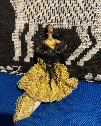Muñeca Antigua De Los Años 60s Vestido Flamenco