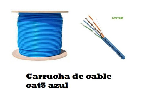 Carrucha Cable Lantek Utp Cat5 305 Metros Puro Cobre 