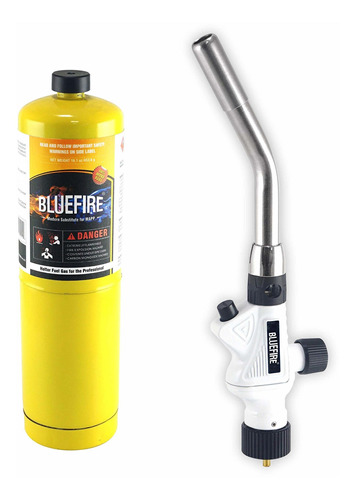 Bluefire Cabezal Soplete Turbo Mango Metal Perlado Mapp