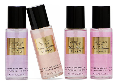 Victorias Secret Set 4 Body Mist Shimmer