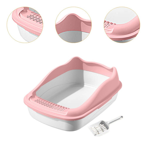 Caja De Arena Para Gatos Con Lados Altos, Suministros Para