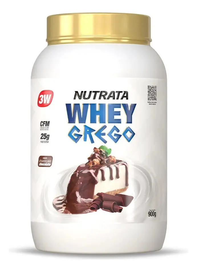 Whey Grego Pote 900g Cheesecake Chocolate Nutrata