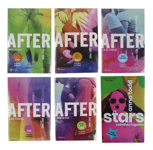 Saga De After 5 Libros + Stars Estrellas Fugaces