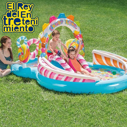 Piscina Intex Centro Juegos C/ Tobogán Inflable Niños El Rey