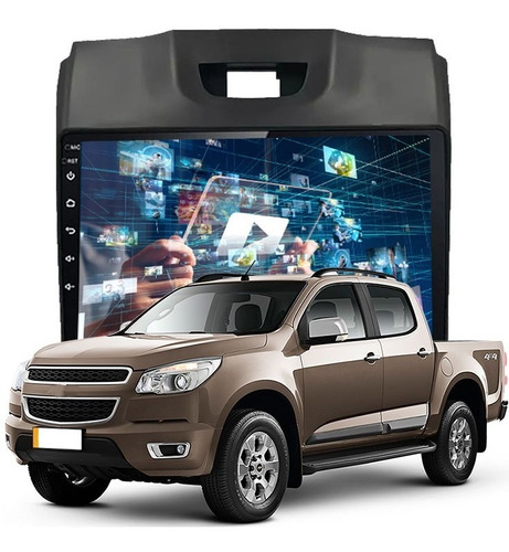 Central Multimídia S10 2012 A 2016 Gps 9  Bluto Usb Câm Ré