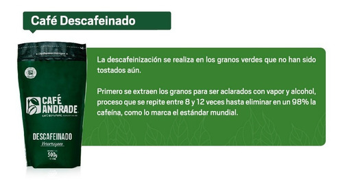 Café Andrade Descafeinado 6 Bolsas De 500 G Cada Una