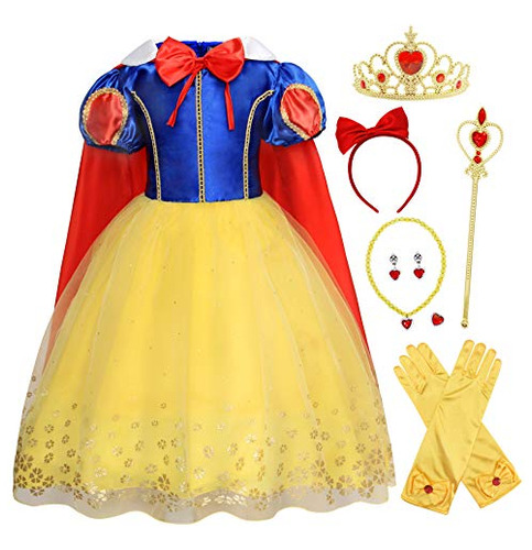 Henzworld Vestido De Niñas Pequeñas Disfraz De Princesa Capa