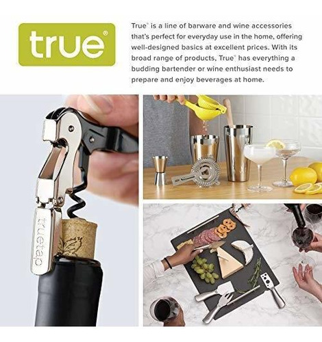 Sacacorchos De Camarero True Sommelier, Mango De Acero,