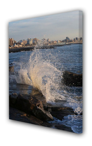 Cuadro 40x60cm Mar Del Plata Argentina Playa P2