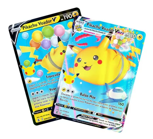 Kit Carta Pokémon Pikachu Vmax Surfista Vmax Voador Vmax