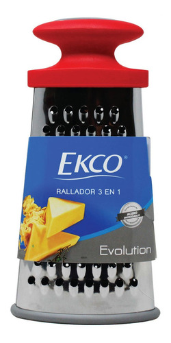 Rallador Ovalado 3 En 1 Funciones Evolution Rojo Ekco 48051