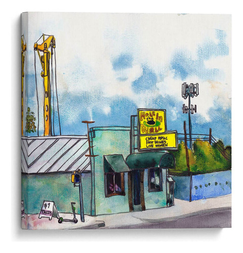 Canvas Lab Cuadro Paradas De Carretera Abierta Ii 100x100
