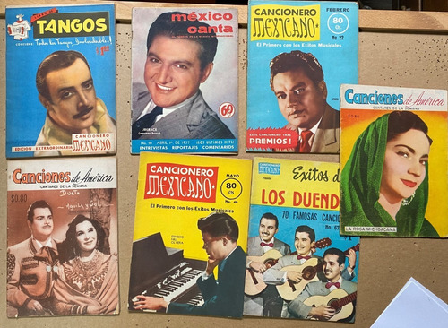 Cancioneros Mexicanos,  Y Tango 7 Librillos, Lote, Ez3