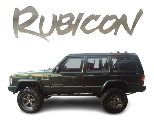Adesivo Rubicon Cromado Para Jeep Cherokee 20428