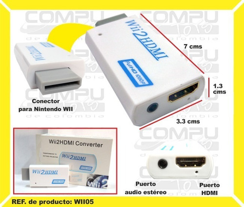 Conversor De Wii Port A Hd Port Ref: Wii05 Computoys Sas