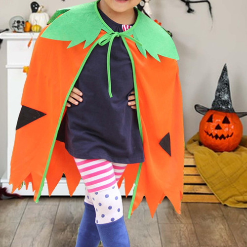 Capa De Calabaza De Halloween Accesorios De Capa De Niños