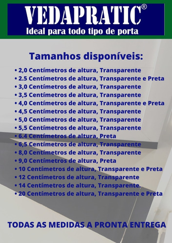Proteção Portão De Garagem 9 Cm Altura Vedapratic (6,5mt)