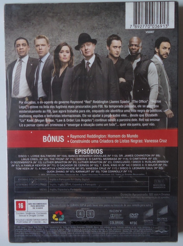Blacklist - A Segunda Temporada - Box 5 Dvds - Novo, Lacrado