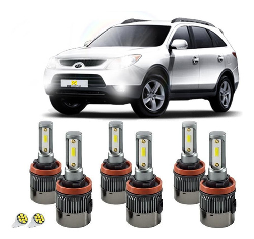 Kit Led Farol Alto Baixo Milha Hyundai Vera Cruz Cancelle