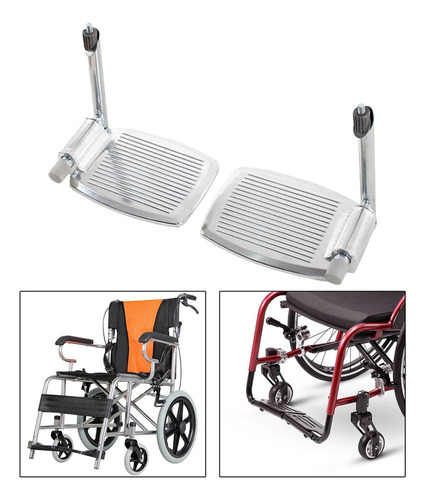 / Reposapiés Para Silla De Ruedas Pedal De Aluminio Con