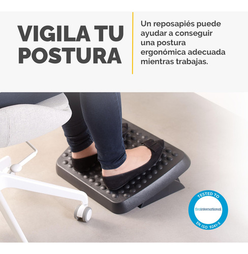 Reposapiés Ajustable Grafito 45 Cm Ancho 33 Cm Profundidad 9