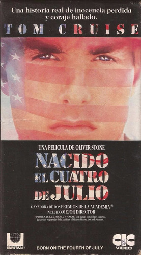 Nacido El Cuatro De Julio Vhs Tom Cruise Oliver Stone 1989