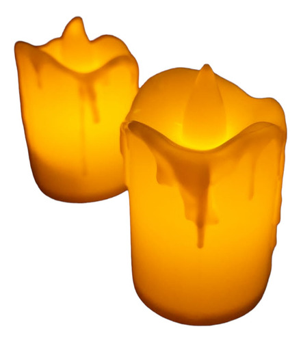 40 Velas Led Derretida Luz Calida Velita Luminosa Pack Color