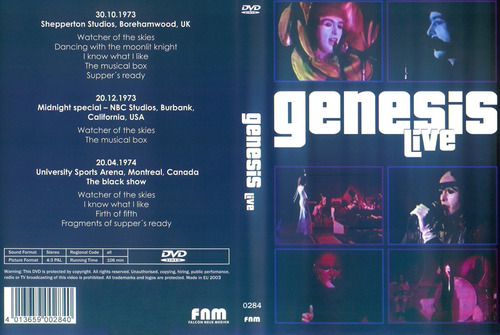 Genesis Live (1973-1974) Dvd 