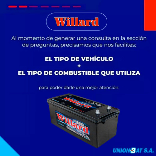 Bateria Willard Unionbat Ub 1240 12x180 Premium