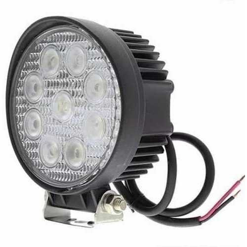 Farol Auxiliar 9 Leds Redondo Bivolt Grosso Branco