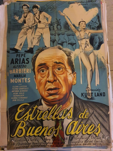 1 Antiguo Afiche De Cine Original-con Pepe Arias-624