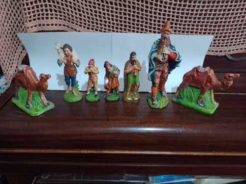 Antiguas Figuras De Yeso Para Pesebre ( Pastores -camellos )