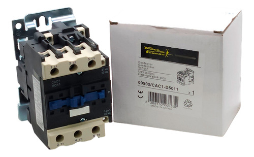 Contactor 3 Polos Bobina 220vca 50a Tekno Powers Cac-5020