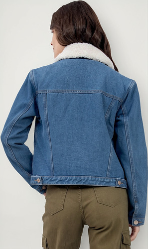 Chamarra Para Mujer Quarry Denim Con Sherpa